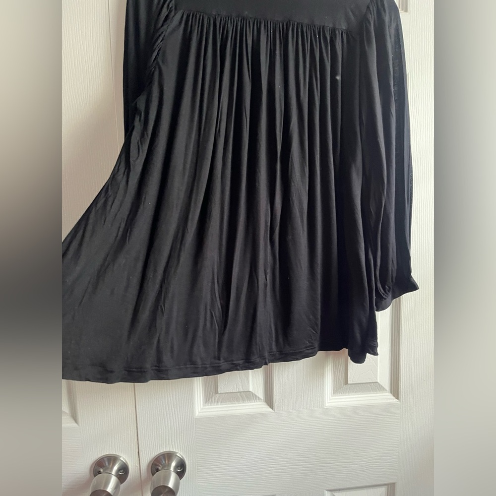 J. Crew Drapey Black Button Popover Blouse Small - Picture 4 of 6